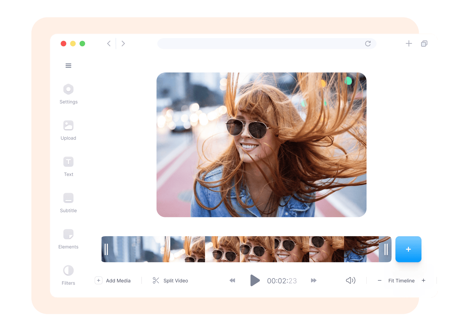 Browser-based video editing app